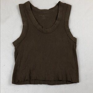 Brandy Melville Chocolate Ribbed Tank Top (T2)